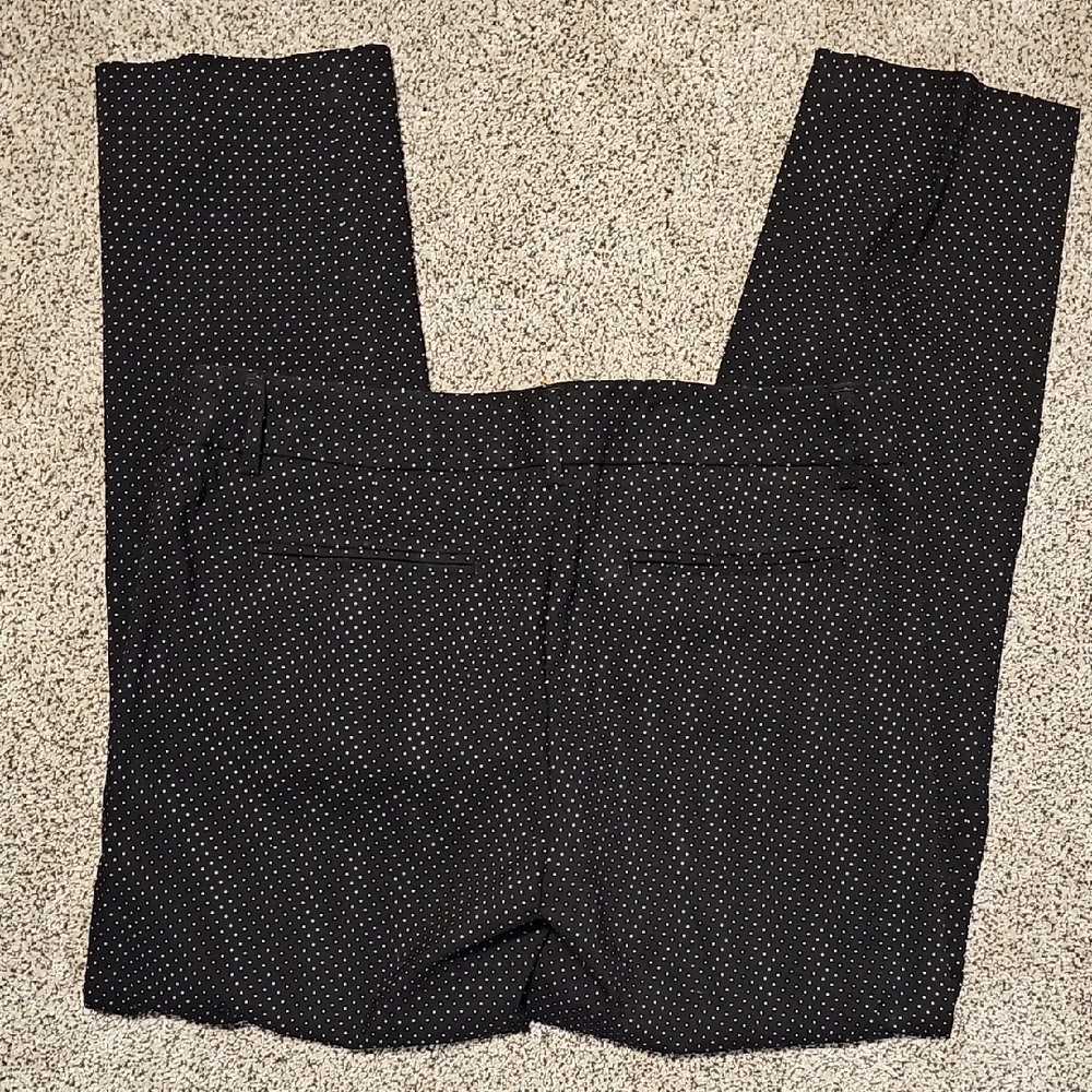 Dalia Collection Black and White Polka Dot Pants